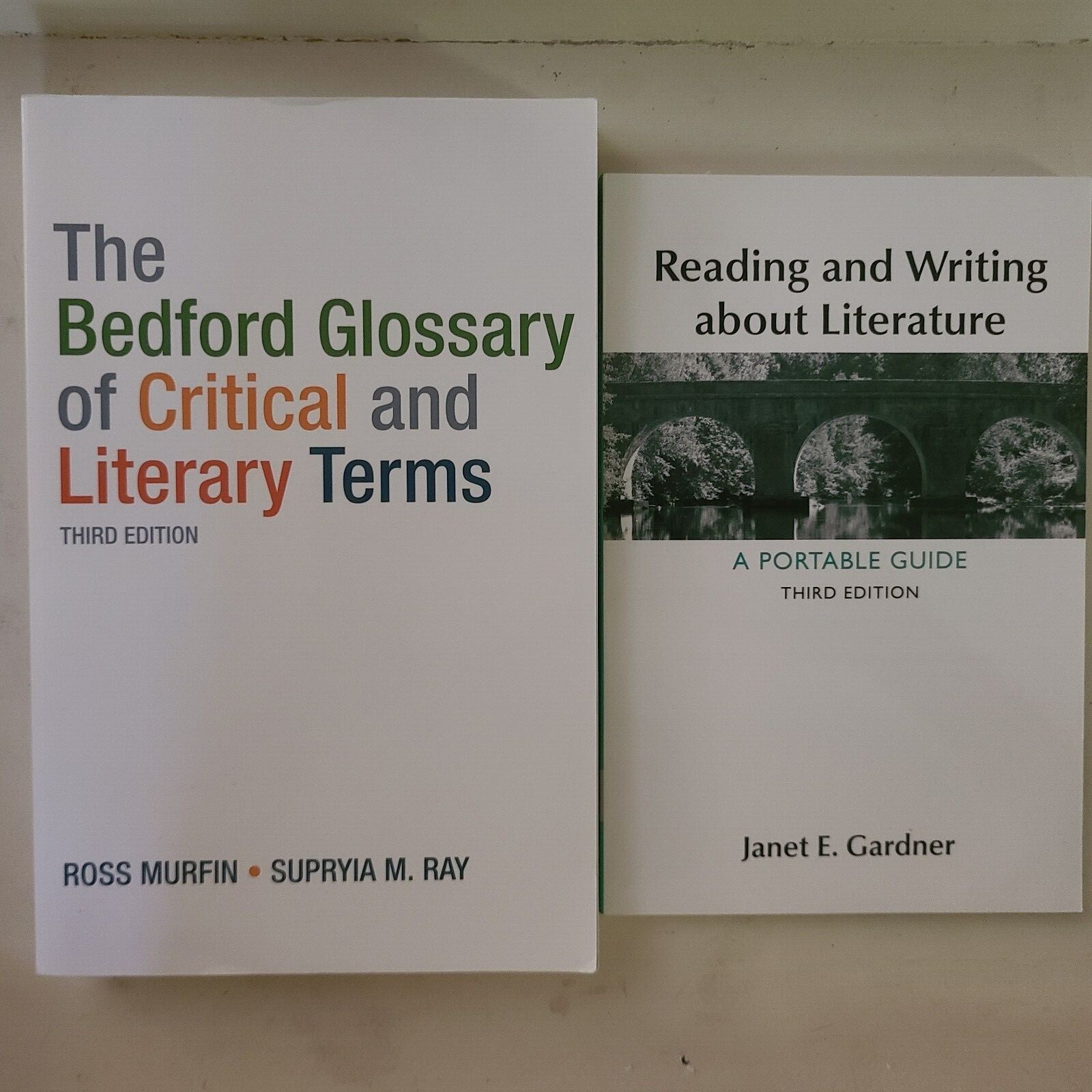 Literature 2-Book Lot ~ BEDFORD GLOSSARY OF CRITICAL/LITERARY 
