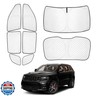 XCBYT 2010-2021 Grand Cherokee Window Shades (Not for Grand Cherokee L), 6 Layers Thickened Car Window Covers, 2 in 1 Car Privacy Curtains, 100% Blackout and Heat Insulation Sunshade for Camping(Sliver)