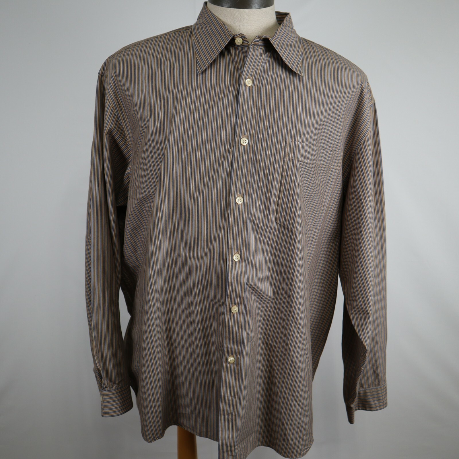 Gap Shirt Mens XL 80s Two-Ply Poplin Casual Pocket Button Up