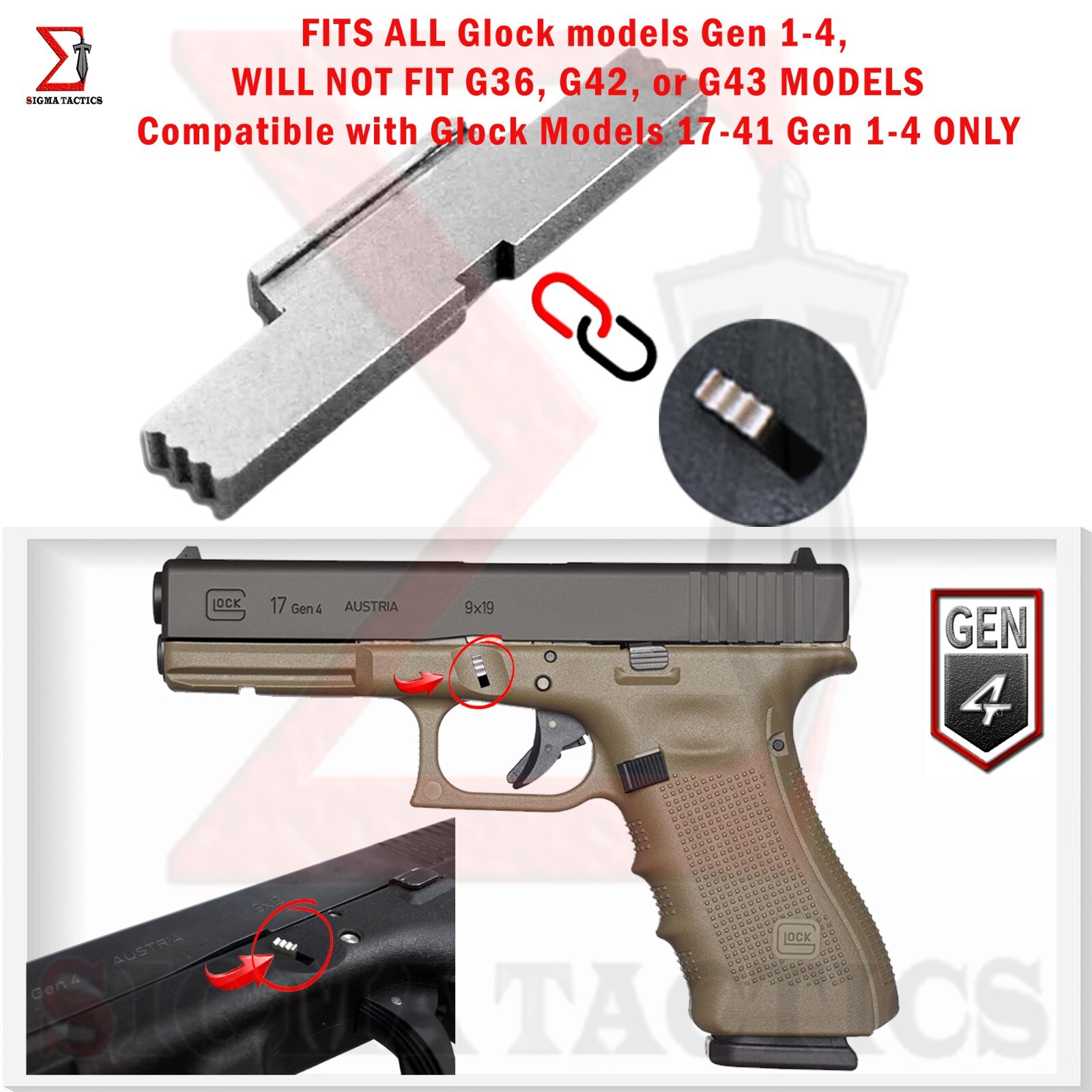 トイガン Glock19 gen4 & Archwitch USW-G17 B&T USW Conversion Kit for Glock G17/G19 Pistols