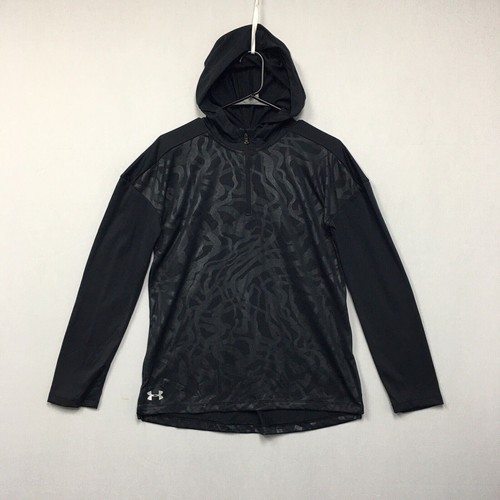 

Толстовка с тисненым принтом Under Armour Locker (женский размер ), черная утепленная куртка на молнии на ¼ дюйма, Черный, Under Armour