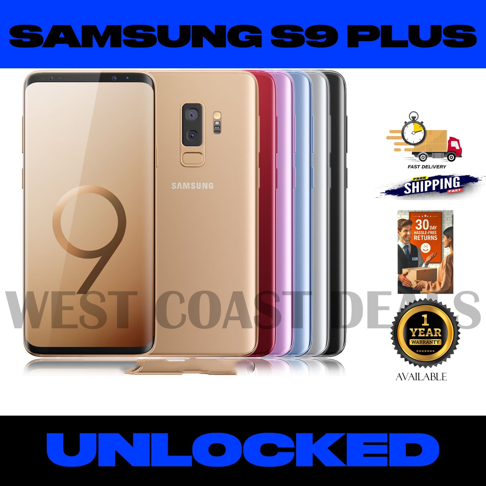 New Samsung Galaxy S9 Plus G965U 64GB Factory Unlocked T New Samsung Galaxy S9 Plus G965U 64GB Factory Unlocked T