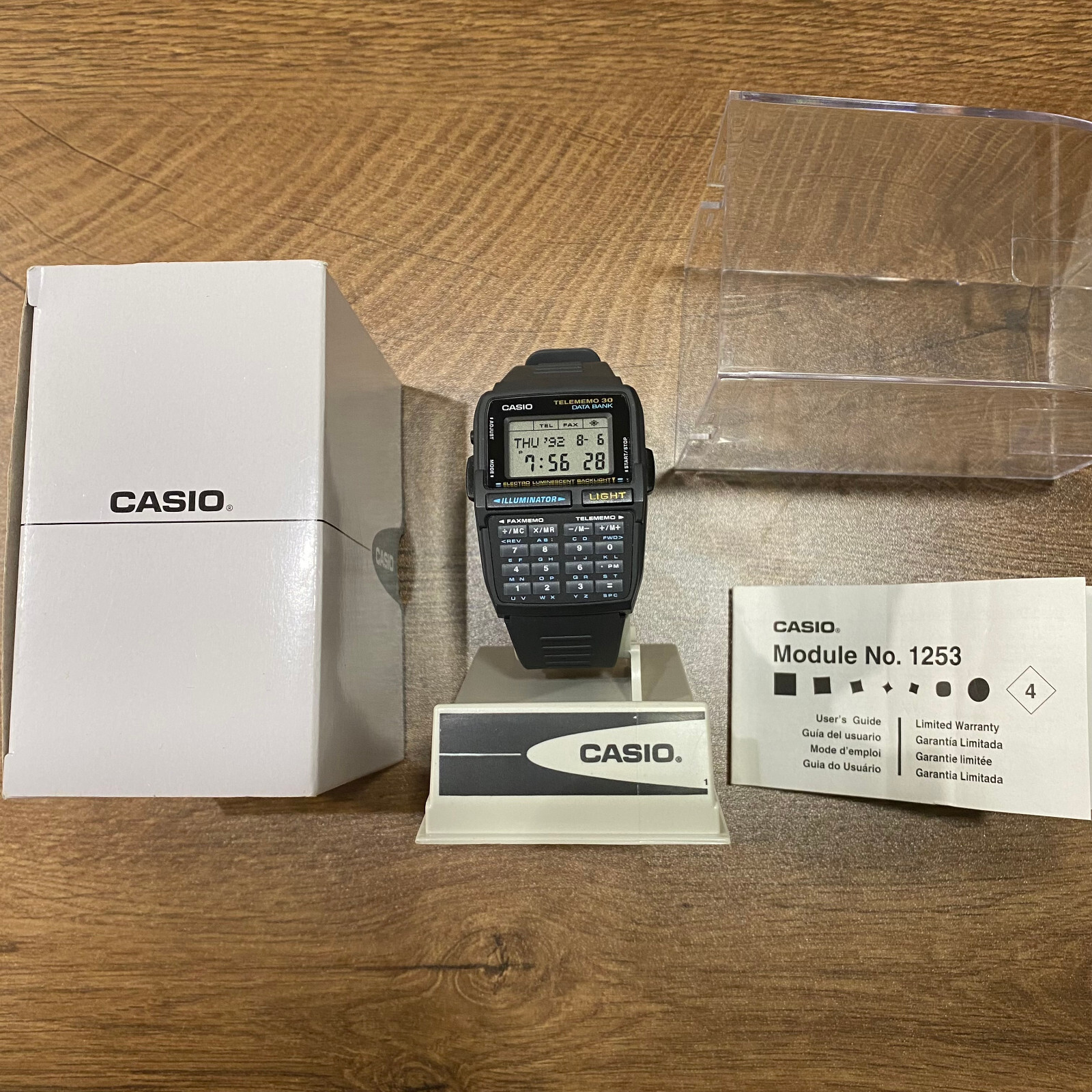 Pre-owned Casio Vintage  Dbc-30-1 Databank 30 Rare Calculator Watch 90's In Silver