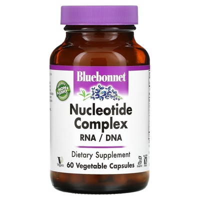 Bluebonnet Nutrition Nucleotide Complex RNA DNA 60 Vcaps Без яиц, без рыбы,