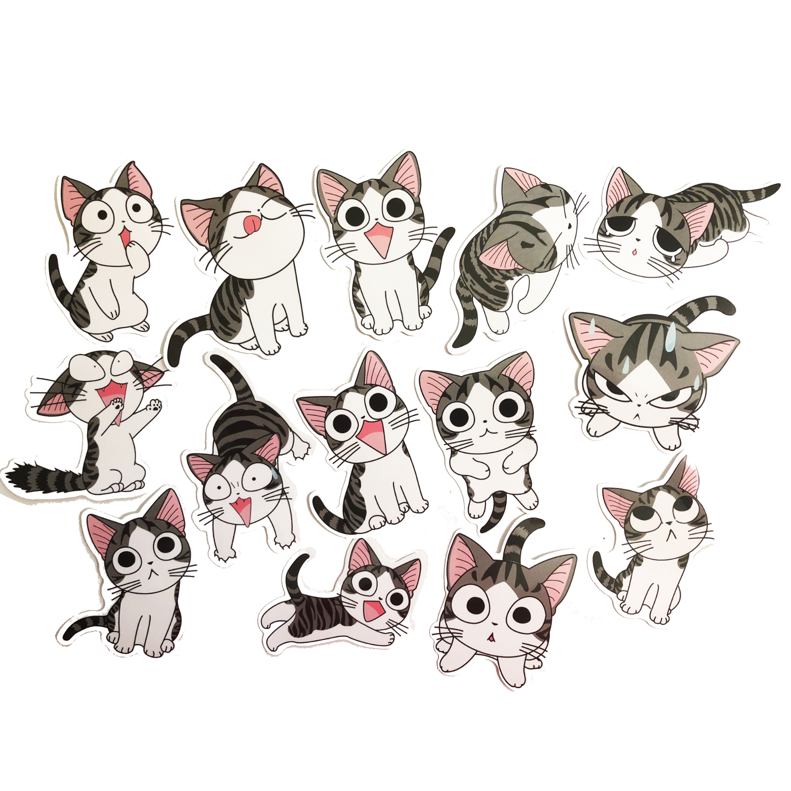14 Cute Anime Kitty Cat Stripes Kawaii Laptop Stickers For Laptop Wate Pricetronic