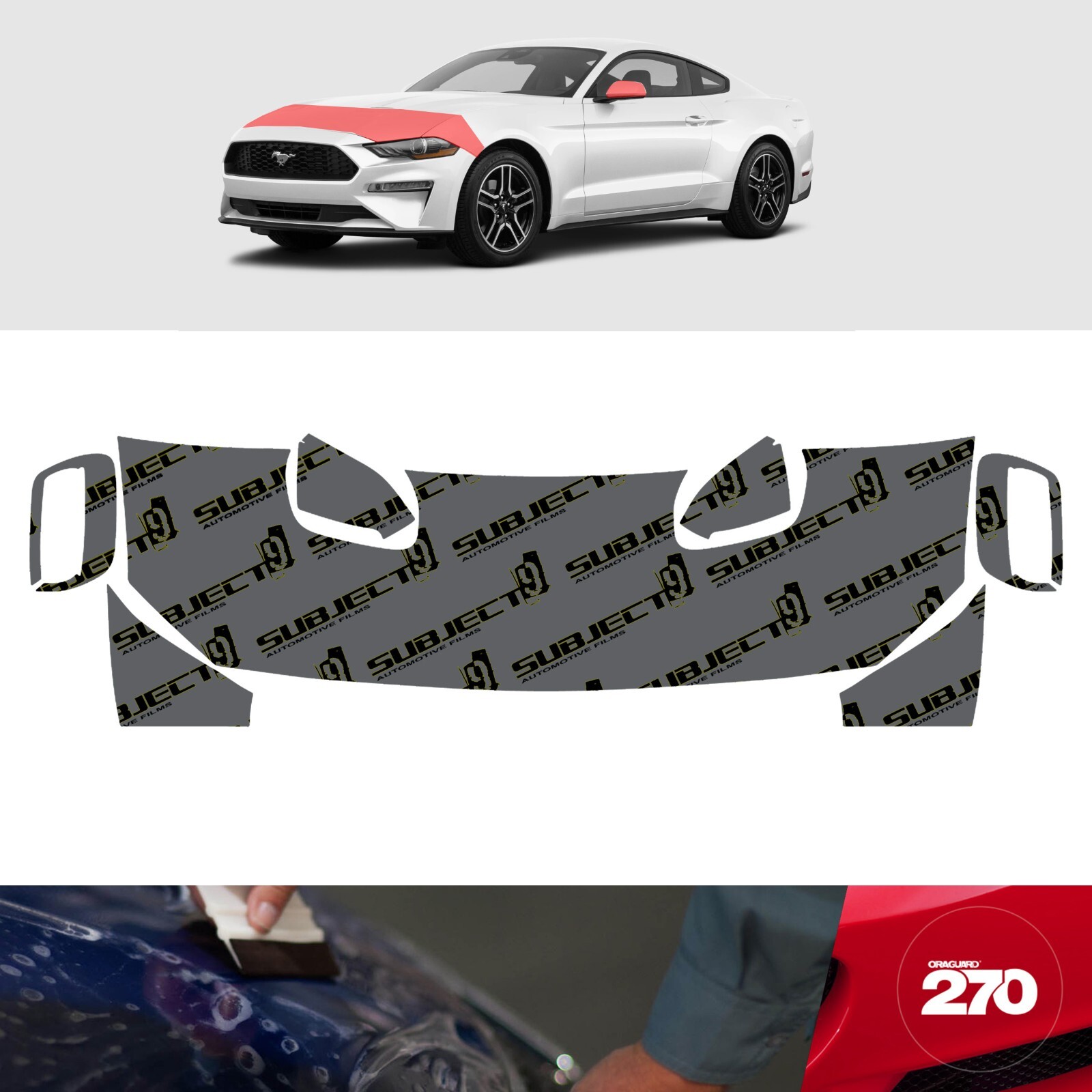 Partial Hood Fender & Mirror Kit | FORD MUSTANG FASTBACK ECOBOOST 2023 Partial Hood Fender & Mirror Kit | FORD MUSTANG FASTBACK ECOBOOST 2023