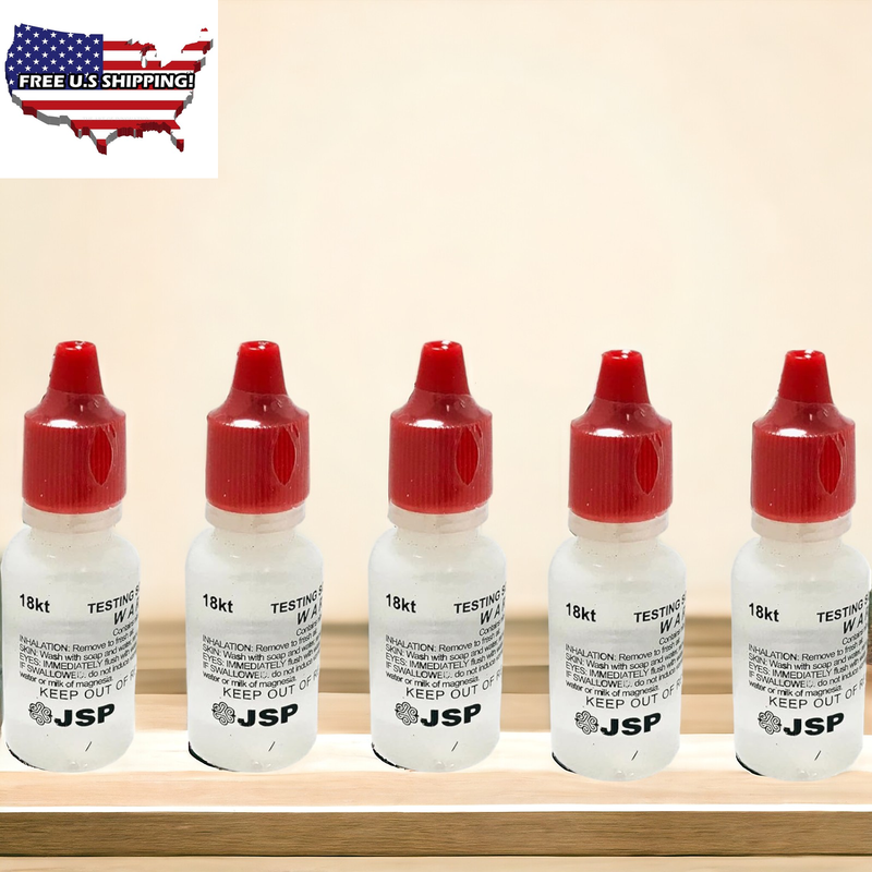 Jeweler'S  18K Gold Testing Acid Solutions - 12G - 5 Bottles