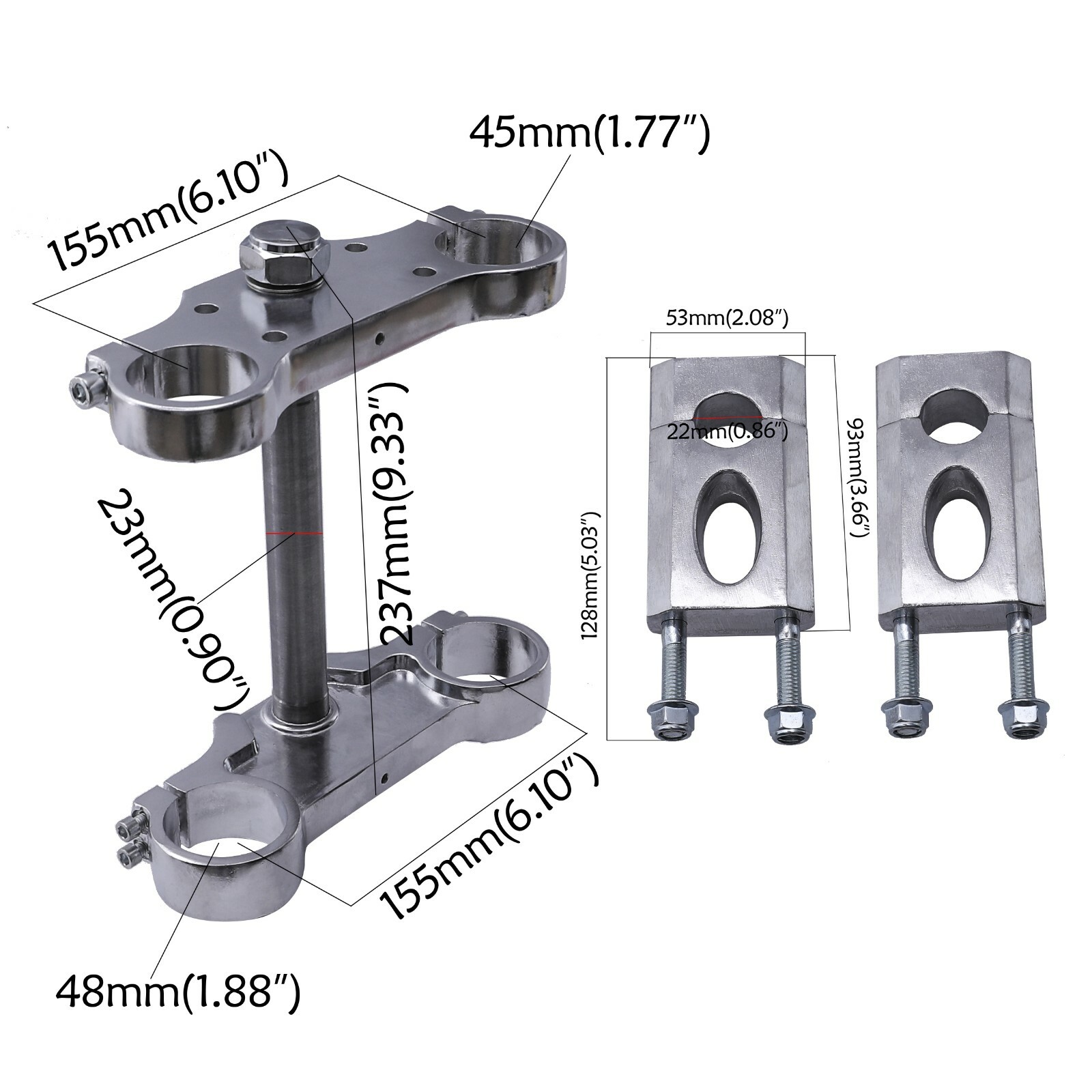 ベース clefs crossstrain 45mm 48mm Triple Clamp Tree 7/8