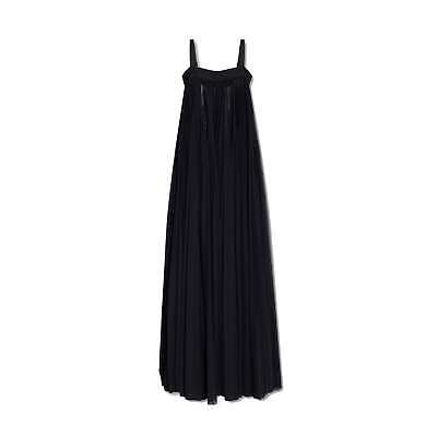 Pre-owned Dolce & Gabbana Maxi Pleated Dress In Black