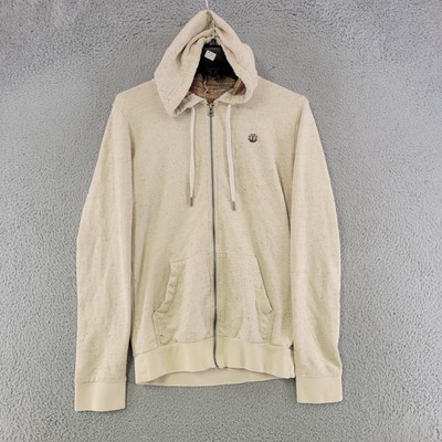 Element Jacket Womens L Large Ivory Speckled Full Zip Hooded Pockets Skateboard
