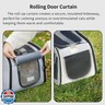 Cat, Dog Carrier for Pets up to 17 lbs, Soft-Sided Collapsible Pet Carrier with Sturdy Base, Roll-up Curtain and Large Storage Bag, Cat Bag for Medium Cats and Small Dogs
