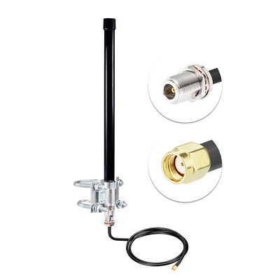 LoRa Gateway 915MHz Antenna N RP-SMA Cable U-bolt Clamp for LoRa Helium Mining