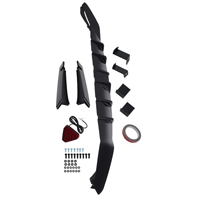 MC STYLE FE180 GLOSS BLACK REAR DIFFUSER W/ LED LIGHT FOR 2022-24 HONDA CIVIC US