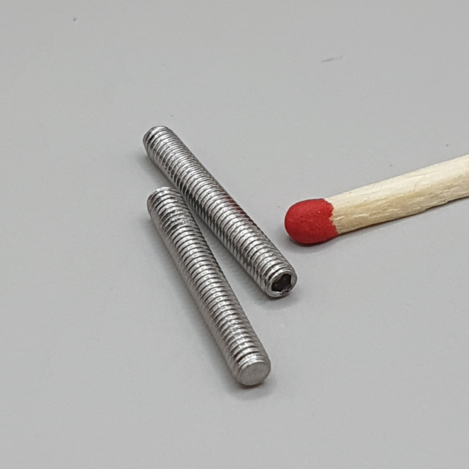 M3 x 20mm Flat Point Grub Screw Hex Head Set Screw 304 Stainless Steel 0.5P