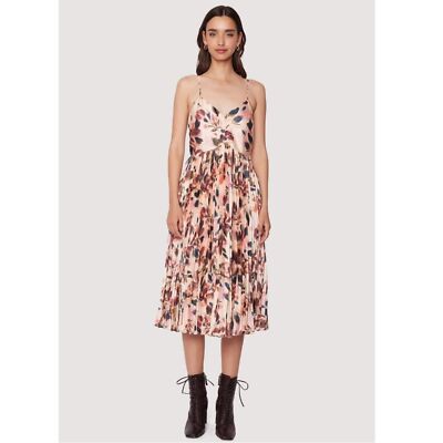 LOST+WANDER Thea Floral Print Pleated Midi Dress NWT Women SIZE S