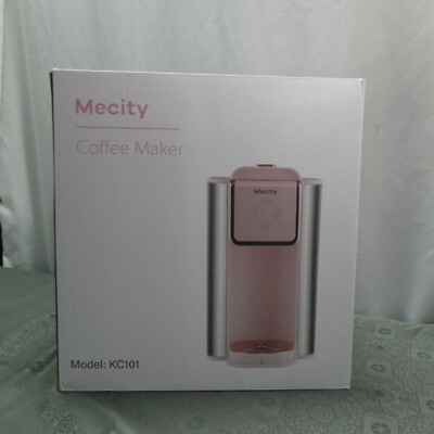 Mecity Pink Coffee Maker 3-in-1 Single Serve Coffee Machine (Pink)