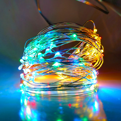 50 Micro 16 Color Changing LED Fairy Lights- 16.5 Foot With Battery, RGB Remote
