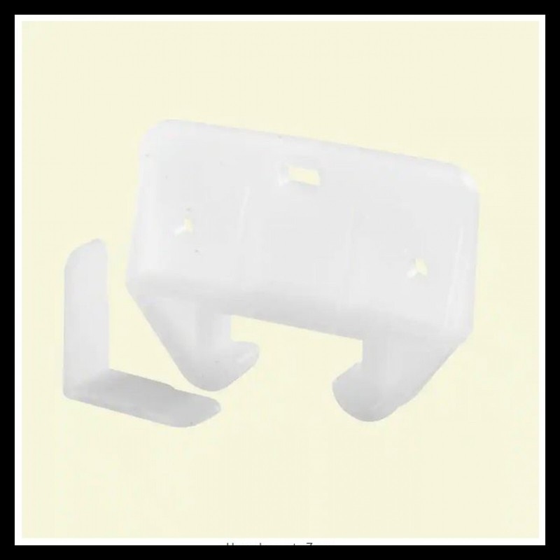 Drawer Track Guide and Glides, White Polyethylene