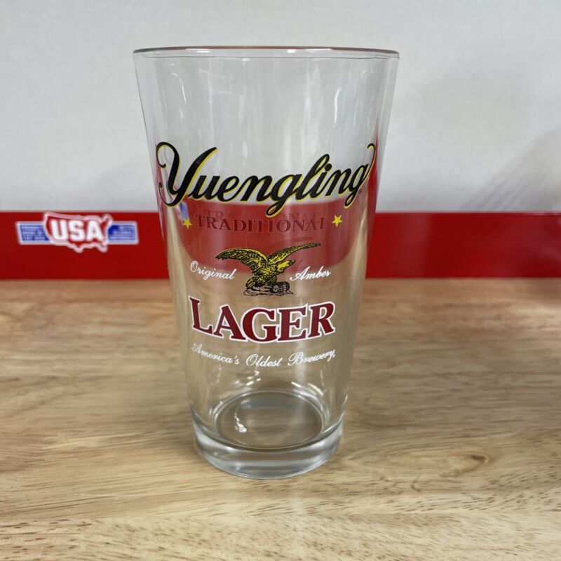 YUENGLING Traditional Lager “America’s Oldest Brewery” Beer Pint Glass 