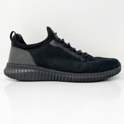 

Мужские кроссовки Skechers Cessnock 77188, черные повседневные кроссовки, размер 10,5, Черный, Cessnock