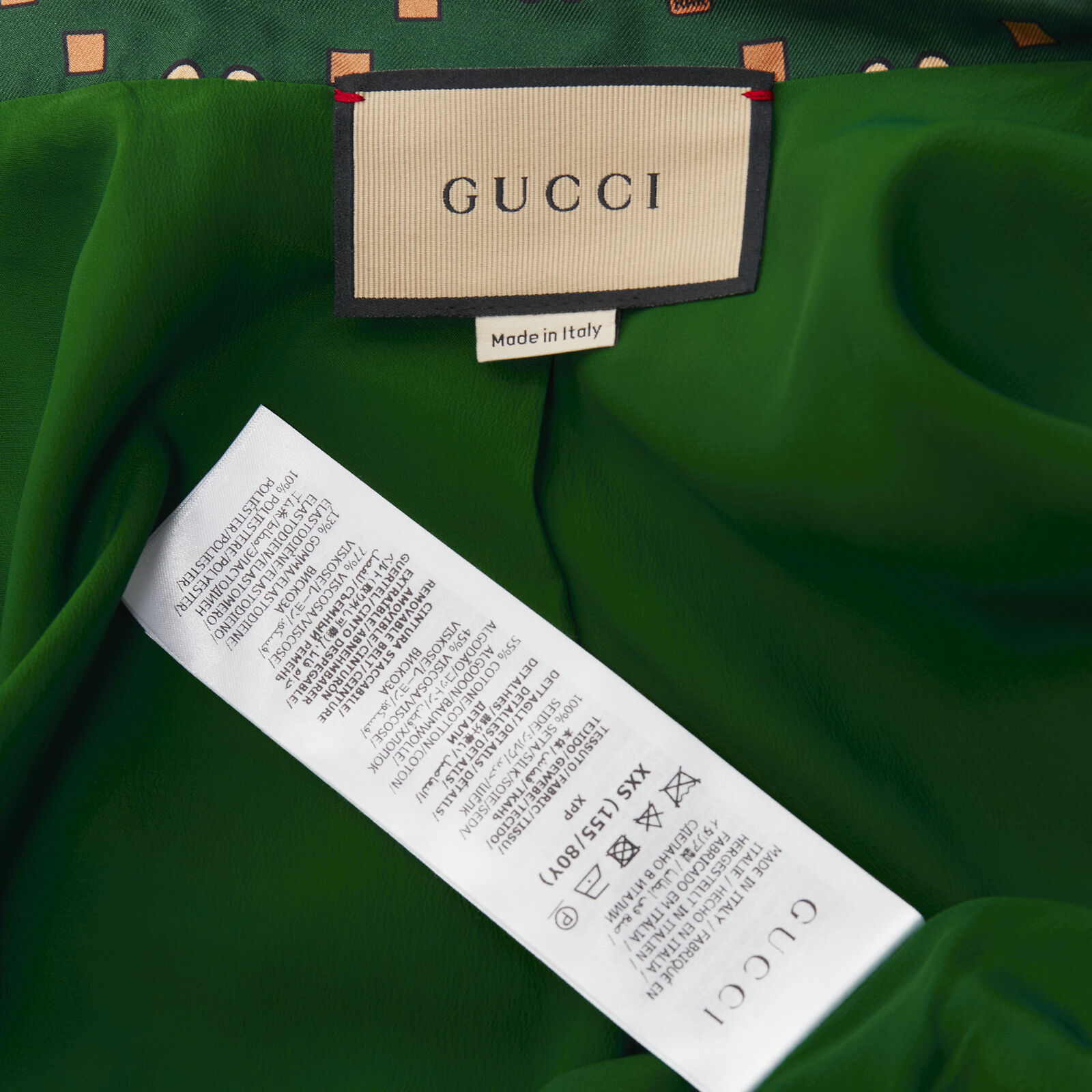 GUCCI 2023 Pikarar GG logo monogram green orange silk track GUCCI 2023 Pikarar GG logo monogram green orange silk track