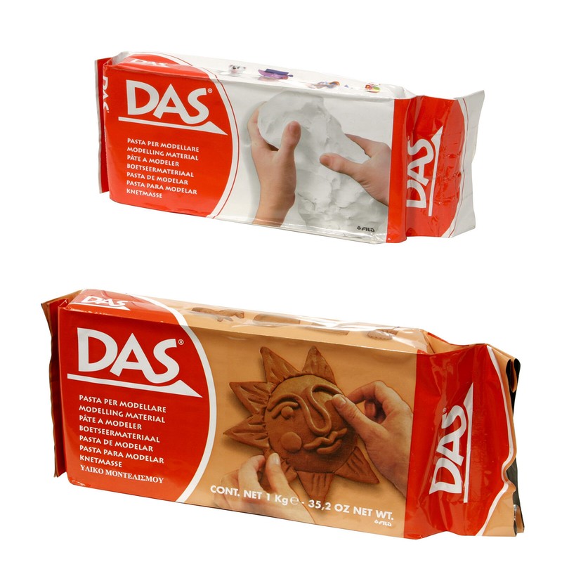 Das Ton Modelliermasse Lufttrocknend - Knetmasse Ton Knete Masse WeiÃ/Terracotta