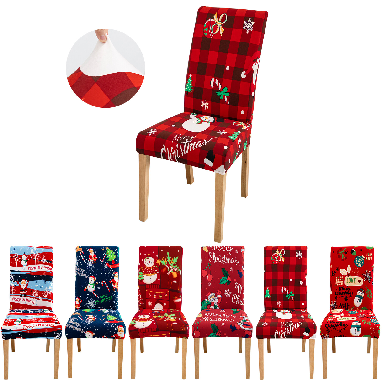 Covers Stretch Banquet Xmas Party Dining Room Seat Cover