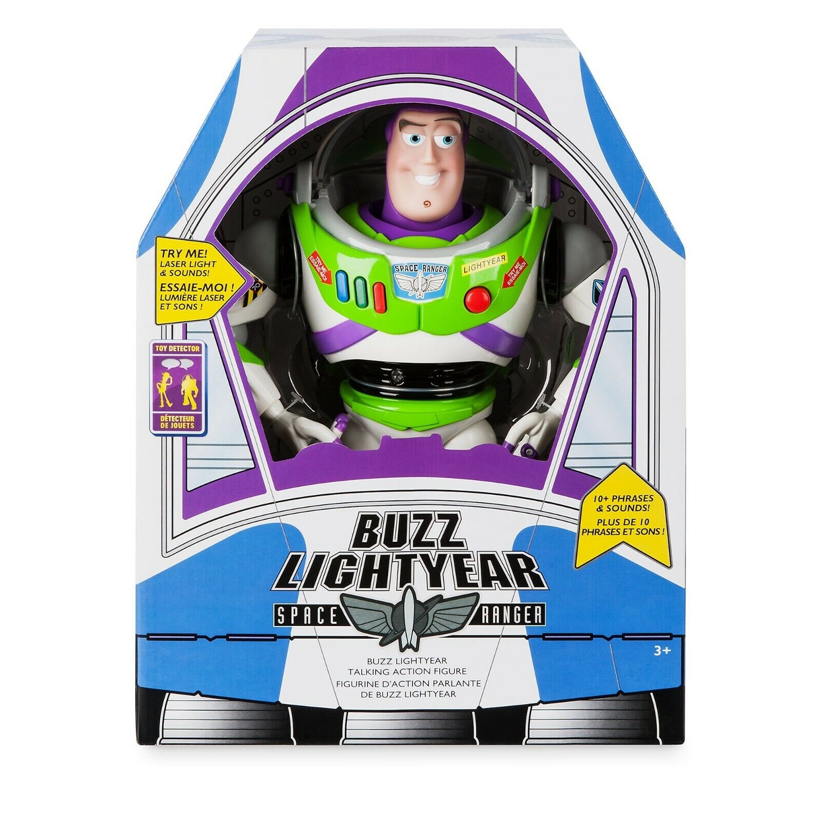 Disney Talking Buzz Lightyear Toy Story Deluxe Action Figure Toy Detector | eBay