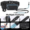 Tivray Hands Free Dog Leash, Adjustable Waist Leash for Walking with Dual Bungees Padded Handle, Shock Absorbing Hands Free Belt for Small Medium-Sized Dogs Outdoor Activities, Black+Blue