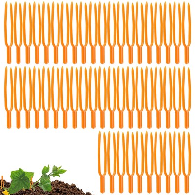100Pcs Strawberry Planting Fork Gardening Plant Fixing Dig Clips Plastic 65mm
