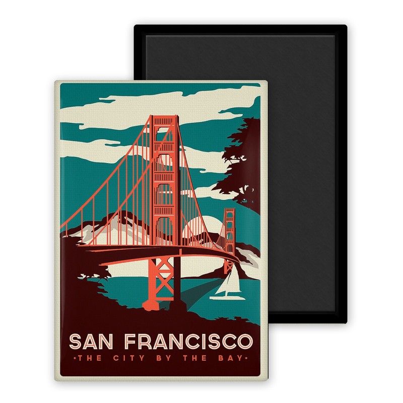 San Francisco Vintage-Magnet Frigo 54x78mm PersonnalisÃ©