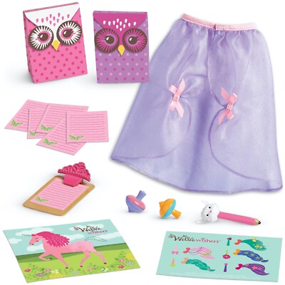 American Girl Fun & Games Set for 18'' doll clipboard organza skirt