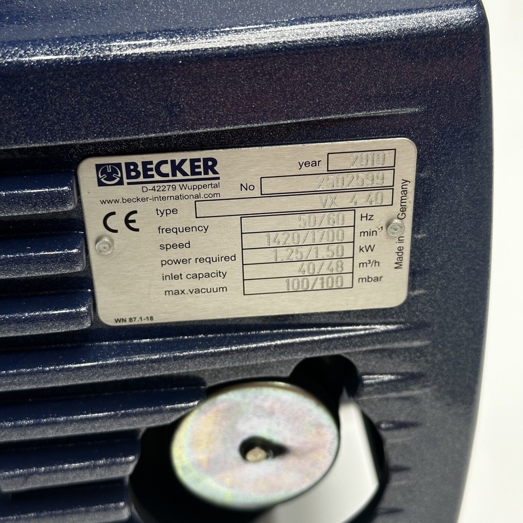 BECKER FDR-90S/95/4-P FDR90S954P VX 4.40 VACUUM PUMP — 5