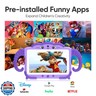 okulaku Kids Tablet 7 inch Tablets for Kids 3-7 32 GB Toddler Tablets with YouTube Case WiFi Dual Camera, Android Childrens Learning Tablet with Parental Control for Boys Girls (Purple)