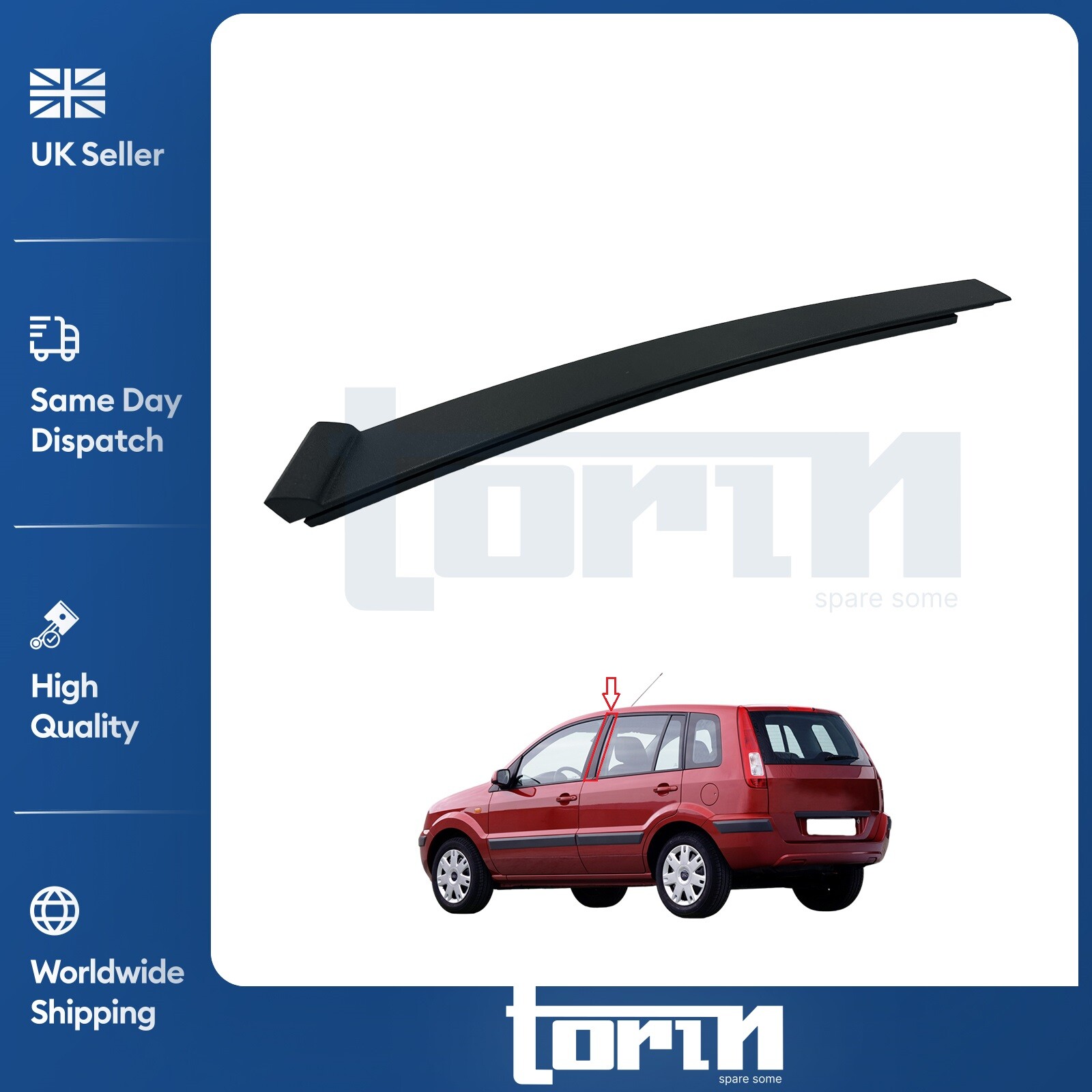 For Ford Fusion 4/5 Doors Rear Right Door Pillar Plastic Moulding Trim Panel