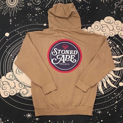 Stoned Ape Society Pull Over Hoodie Mens Large Streetwear Graphic Y2K