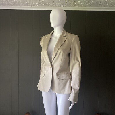 Koton Designer Khaki Beige Jacket Blazer Size EUR 40 UK 12 USA 8/10