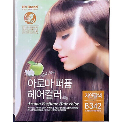 Aroma Perfume Hair Color Dye Gray Cover Natural Brown 60+60g K-Beauty Free Track