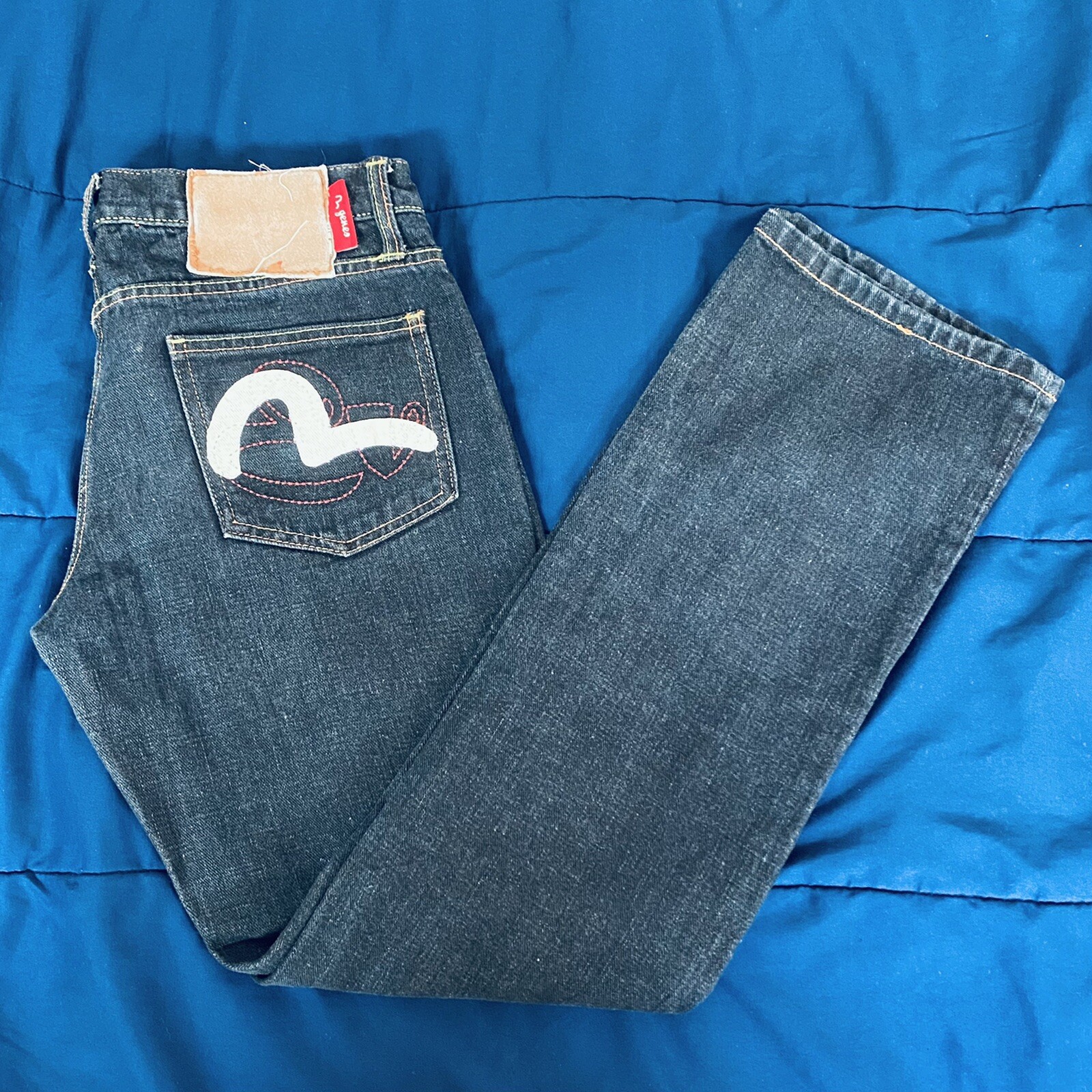 Джинсы Vintage EVISU Genes Painted 