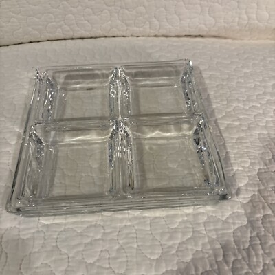 Vintage glass, dipping trays Crate And Barrel. Never Used.