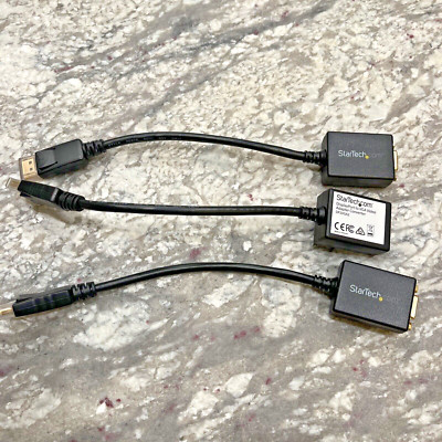 3 Pack - New StarTech DP2VGA2 Display Port To VGA Video Converter
