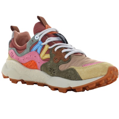 Pre-owned Flower Mountain A24us Women Low Sneakers 0012017817.01.1e93 Yamano 3 Woman In Crema / Beige