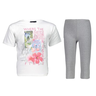 CMP Tracksuit Leisure Suit Trackies White Stretch Print