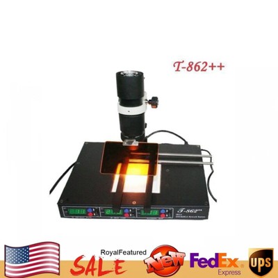 T862++ BGA SMT SMD INFRARED REWORK STATION IRDA WELDER XBOX SOLDING STATION NEW