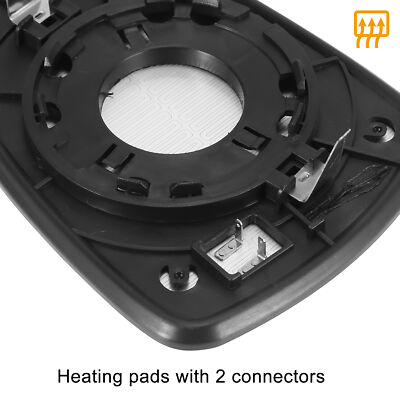 Left Driver Side Heated Mirror Glass w/ Backing for Hyundai Elantra Coupe 11-13