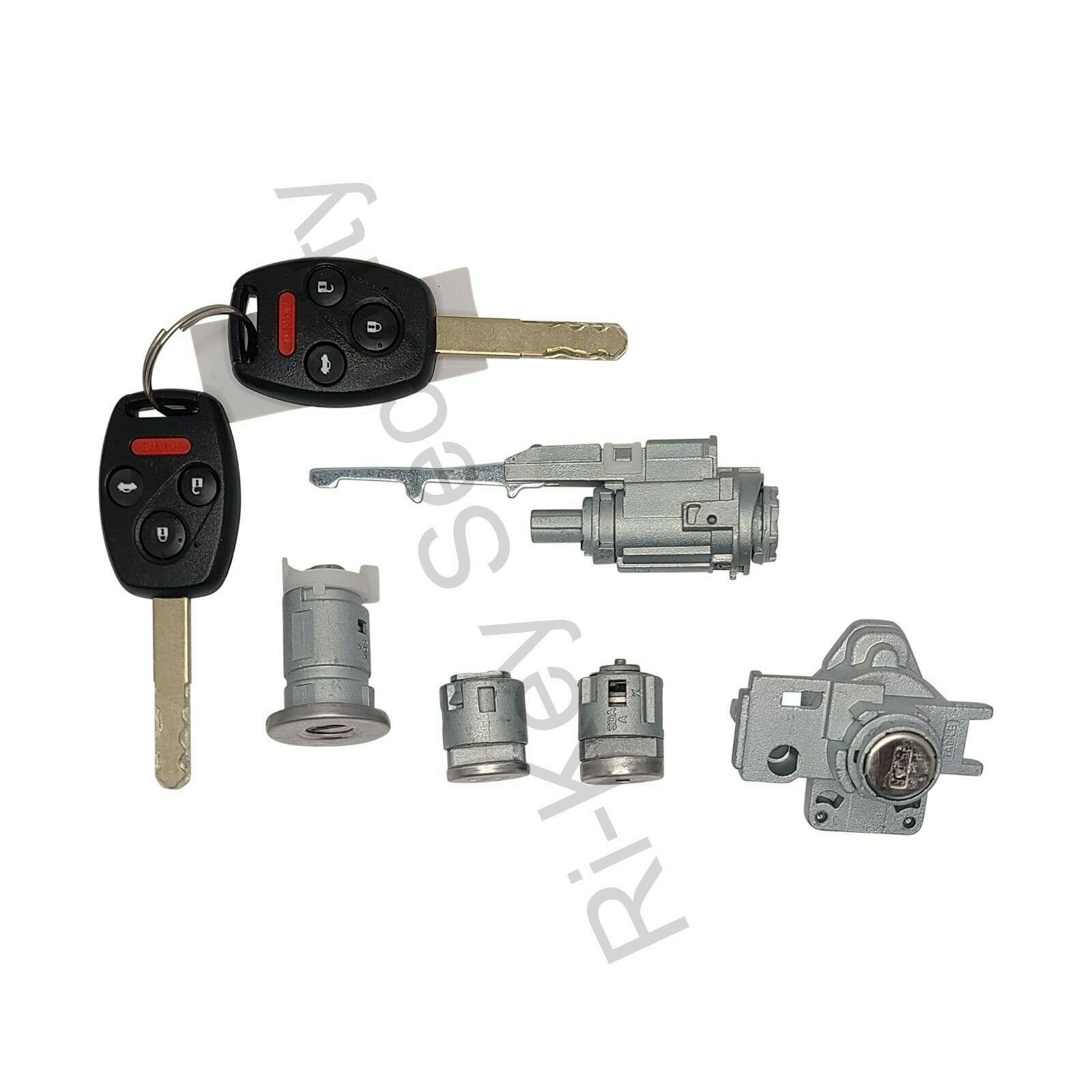 New Complete Lock Cylinder Set For Honda Accord 08-12 Ignition Door Trunk locks