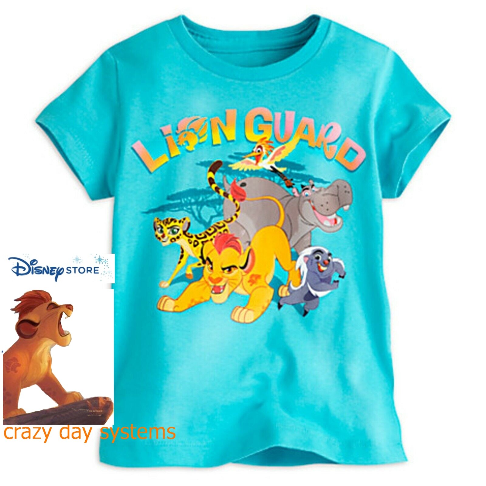 トップス Lion NWT DISNEY Store Girls LION GUARD Blue Tee T Shirt 2 3 4 7 8