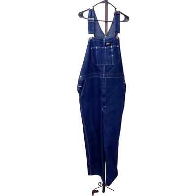 パンツ NEAT DENIM OVERALL [INDIGO] DICKIES Dark Wash Indigo Blue Denim Bib Overalls 44x30