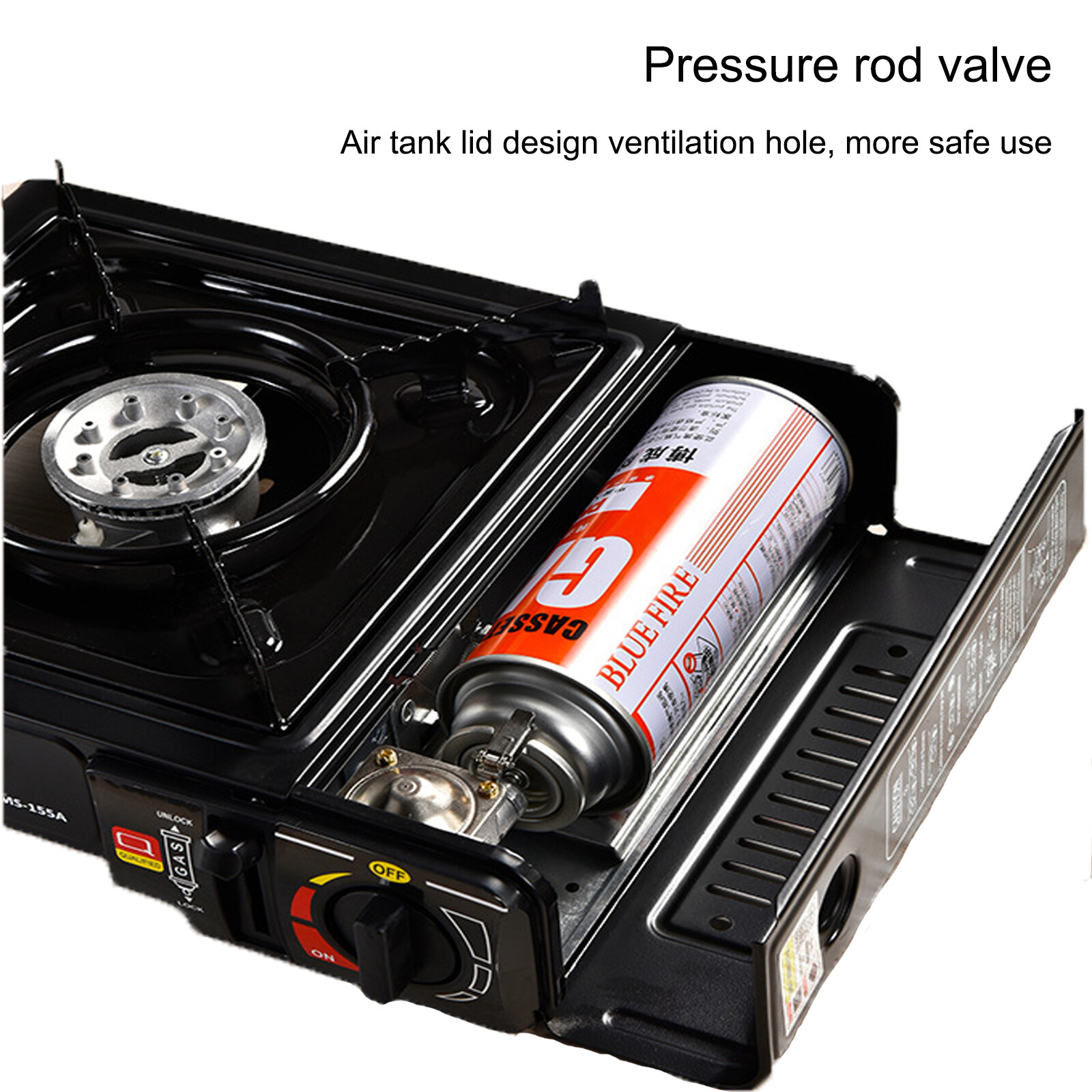 2700W Camping Gas Stove Buner Butane BBQ Cooking Grill With Windproof Fire