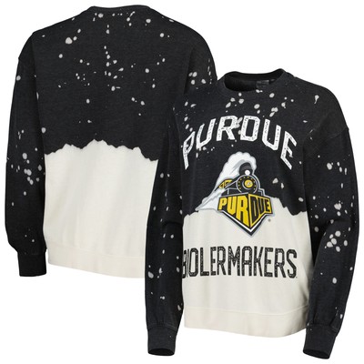Women's Gameday Couture Black Purdue Boilermakers Twice As Nice Faded Dip-Dye